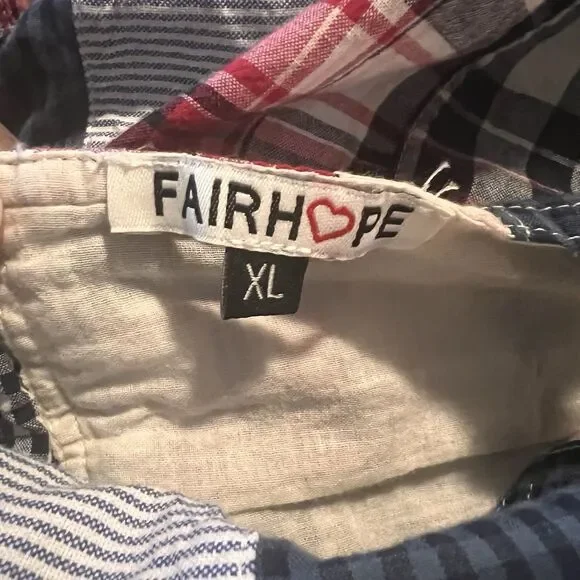 Fairhope Women’s Maxi Dress XL Patchwork Pockets Americana Red White Blue - Picture 3 of 5